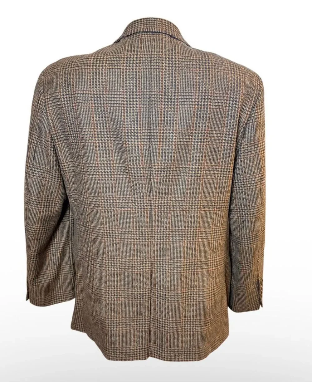 Brooks Brothers 346 Glen Plaid Spirt Coat Blazer 44S